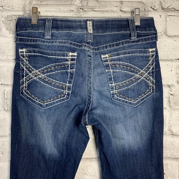 Ariat R.E.A.L. Denim Mid Rise Stretch Entwined Boot Cut Jean - Picture 6 of 12